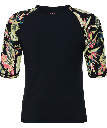 PRTEDEN SURF 3/4 SLEEVES TRUE BLACK