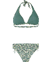 PRTSUGAR HALTER BIKINI C-CUP VEGGIE GREE