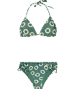 PRTHAIR TRIANGLE BIKINI VEGGIE GREE