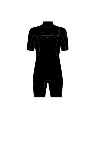 WIZARD S/S 2/2 SHORTY FZ BLACK