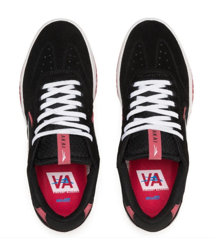 ATLANTIC BLACK/RED SUEDE