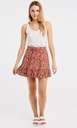 WMN PRTPEBBLES SKIRT CHILI RUST