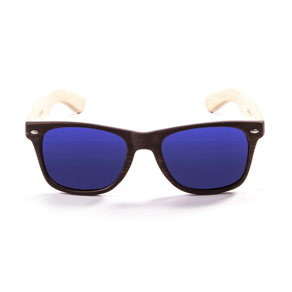 BEACH WOOD BROWN DARK BLUE LENS