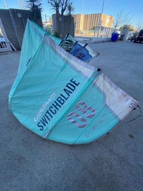 SWITCHBLADE KITE ONLY 2022 TURQUOISE/CYAN 8m (used)
