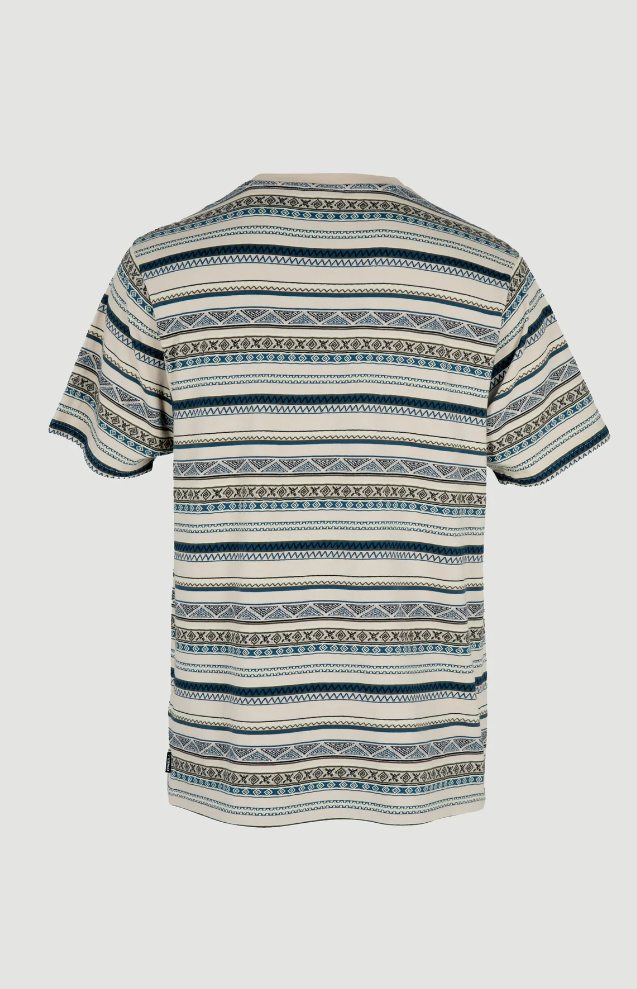 IKAT JACQUARD T-SHIRT GREY STRIPE