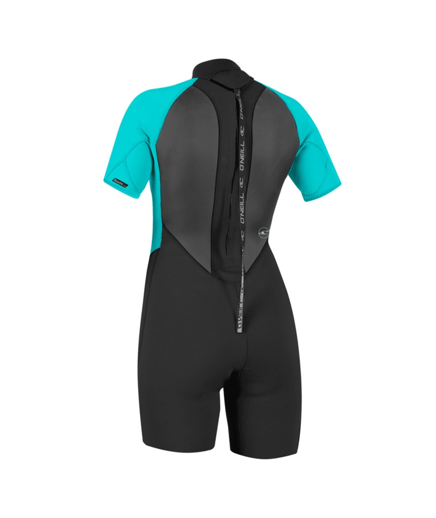 WOMEN REACTOR 2 BACKZIP SHORTY 2/2 BLK/LTAQUA
