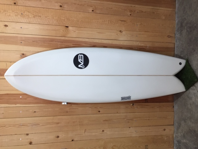 RETRO FISH TWINFIN EPOXY CLEAR 5'8&quot;