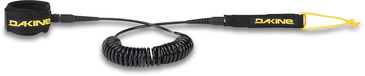 SUP COILED ANKLE LEASH 10'X3/16&quot; BLACK