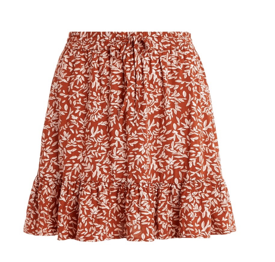 WMN PRTPEBBLES SKIRT CHILI RUS