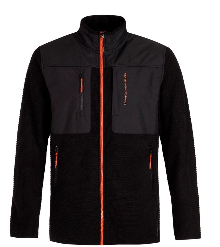 ANERN FULL ZIP TOP TRUE BLACK