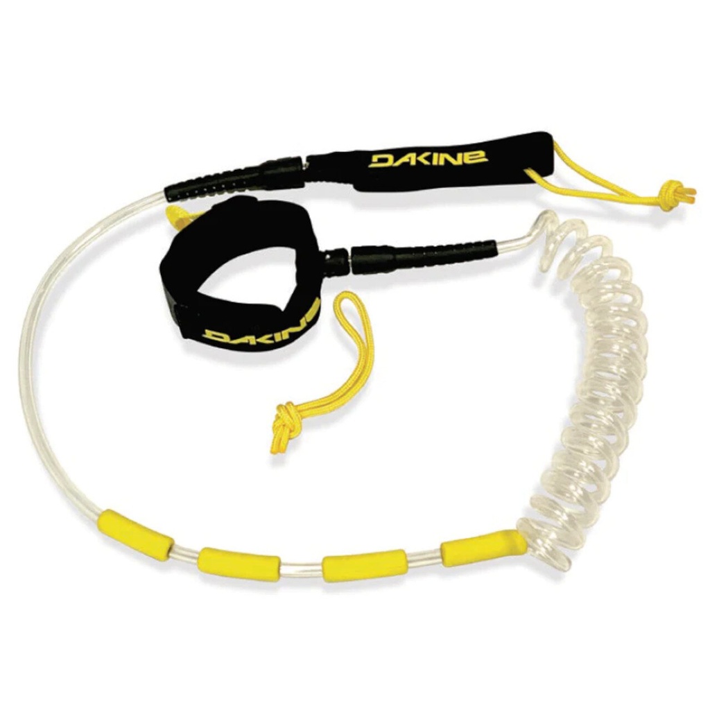FOIL BOARD FLOATING COIL LEASH YELLOW 7&quot;