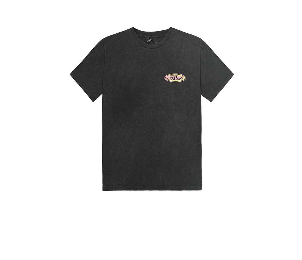 TSUNAMI TEE A BLACK WASHED