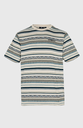 IKAT JACQUARD T-SHIRT GREY STRIPE
