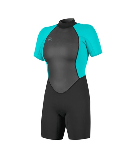 WOMEN REACTOR 2 BACKZIP SHORTY 2/2 BLK/LTAQUA