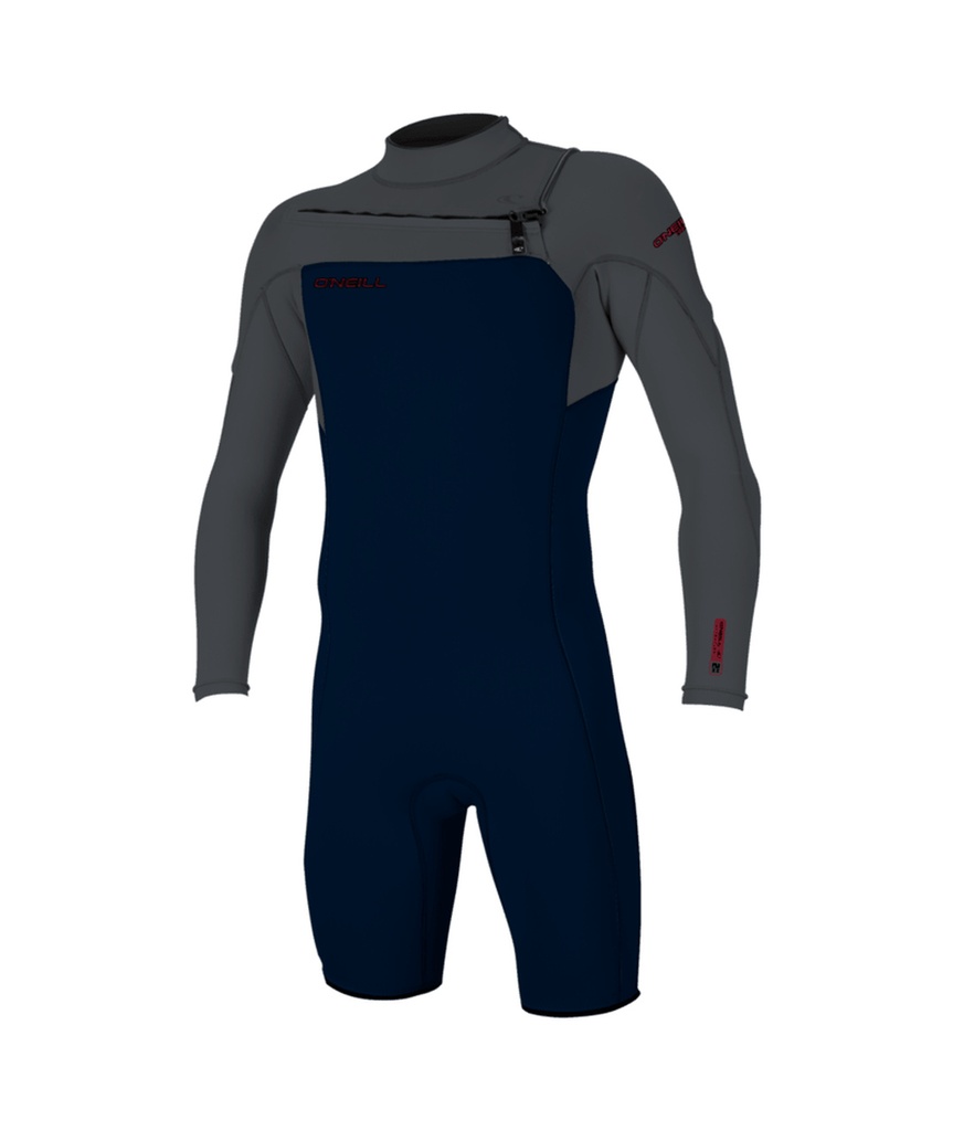 HAMMER 2MM CHEST ZIP L/S SPRING ABYSS/GRAPHITE/GRAPHITE