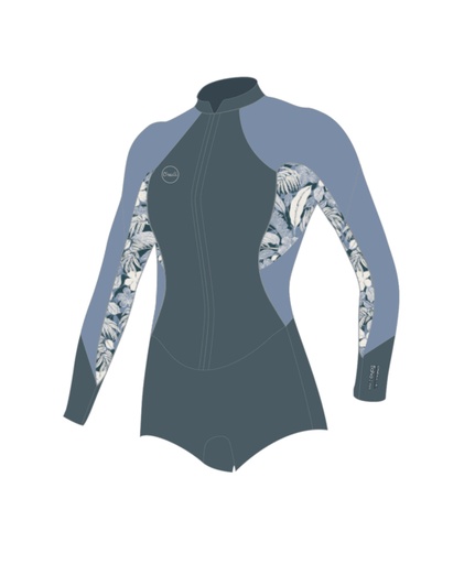 WMS BAHIA 2/1 FRONT ZIP L/S SHORT SPRING SHDE/PALMENOTROP/FADEDENIM