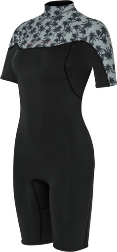 VAMP 2/2 SHORTY S/S FL BZ C3 CHARCOAL/PALM